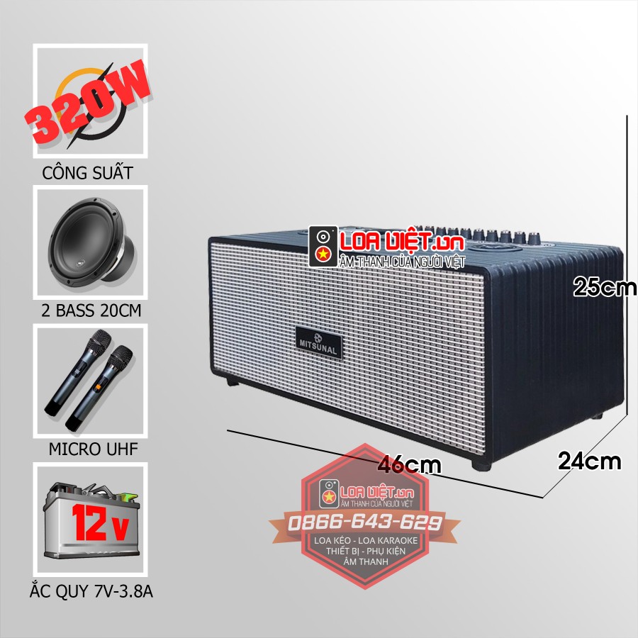 Loa xách tay karaoke Mitsunal M5s New model