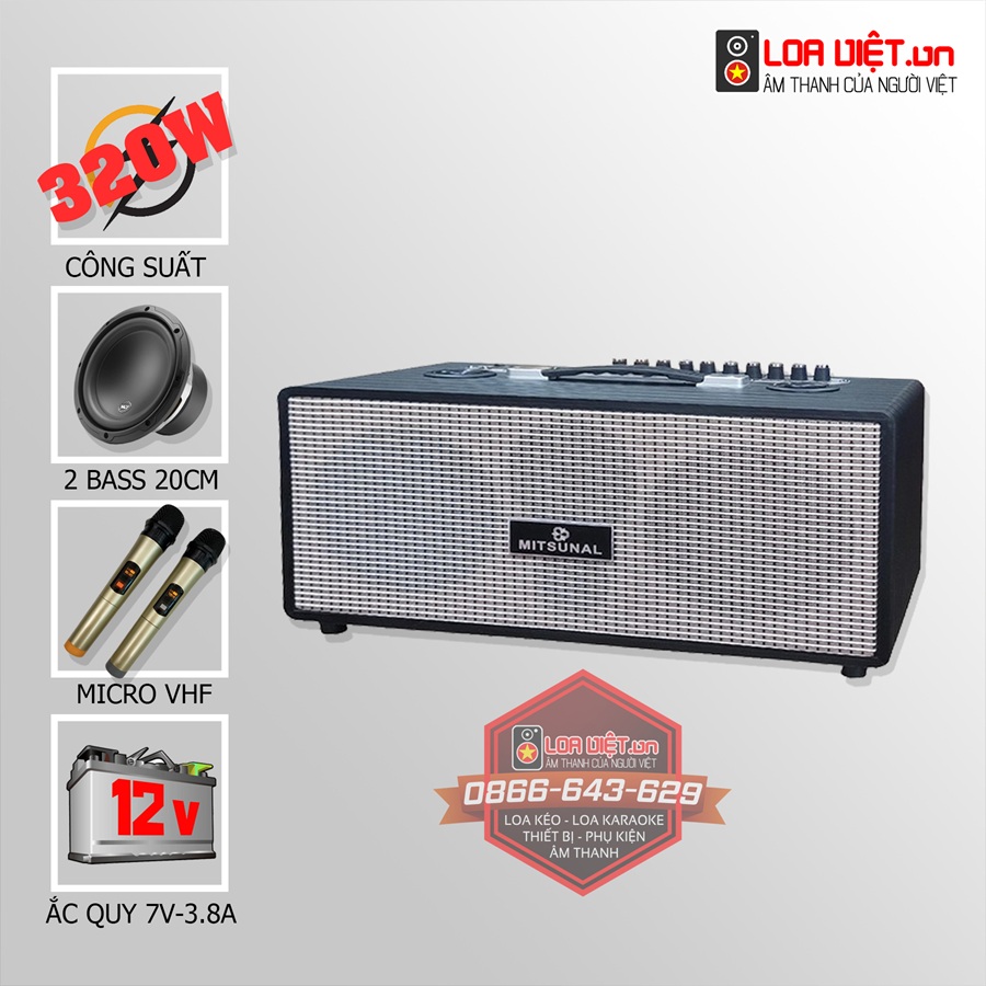 Loa xách tay karaoke Mitsunal M5s New